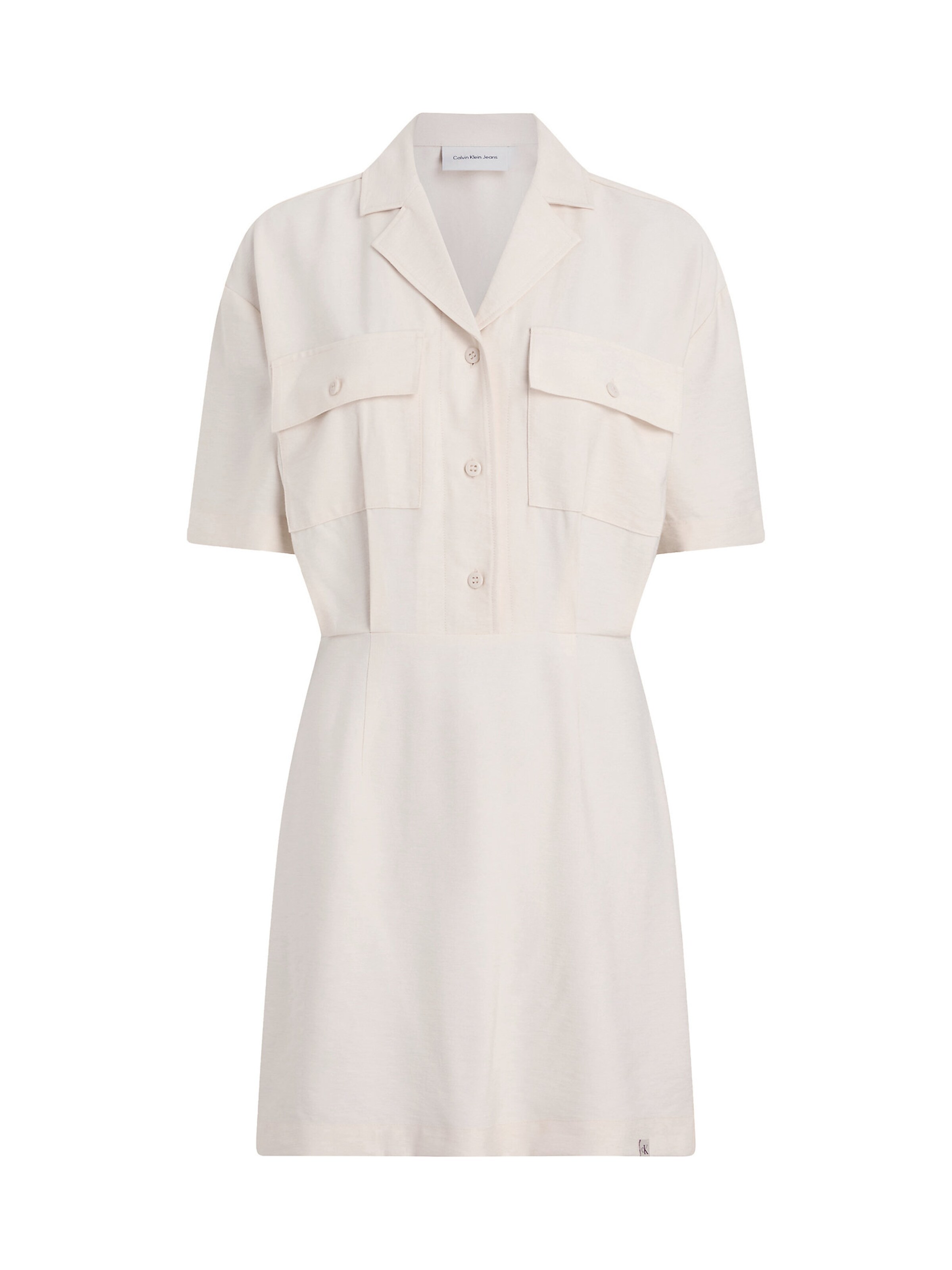 Calvin Klein Jeans Blusenkleid in Beige: Vorderseite