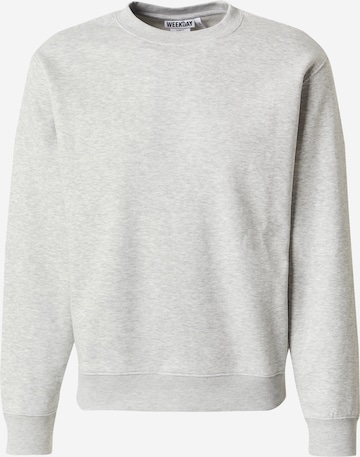Sweat-shirt 'Classic' WEEKDAY en gris : devant