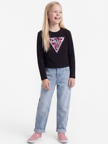 Tricou 'MIDI' de la GUESS pe negru: față