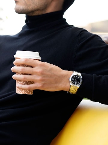 Lotus Analoog horloge in Zwart
