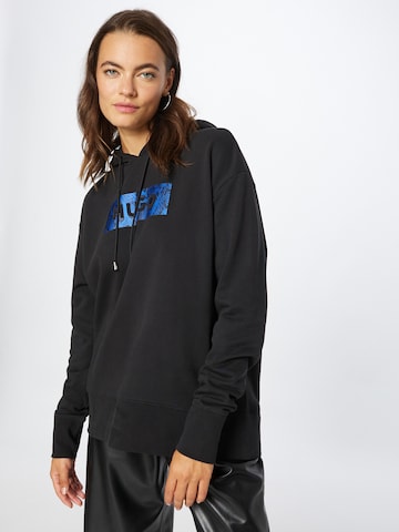 HUGOSweater majica 'Dreala 2' - crna boja: prednji dio
