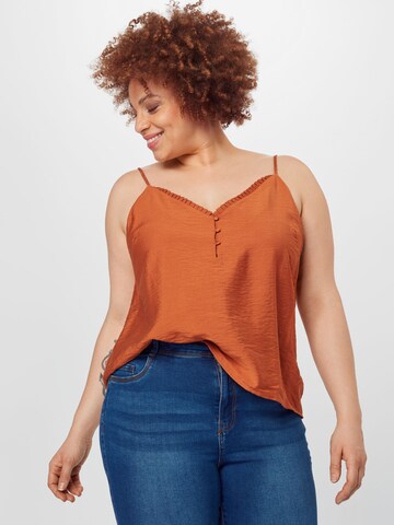 Haut 'Isabell' ABOUT YOU Curvy en marron : devant