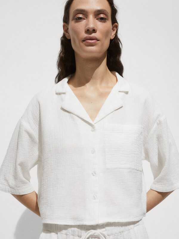 MANGO Blouse in White