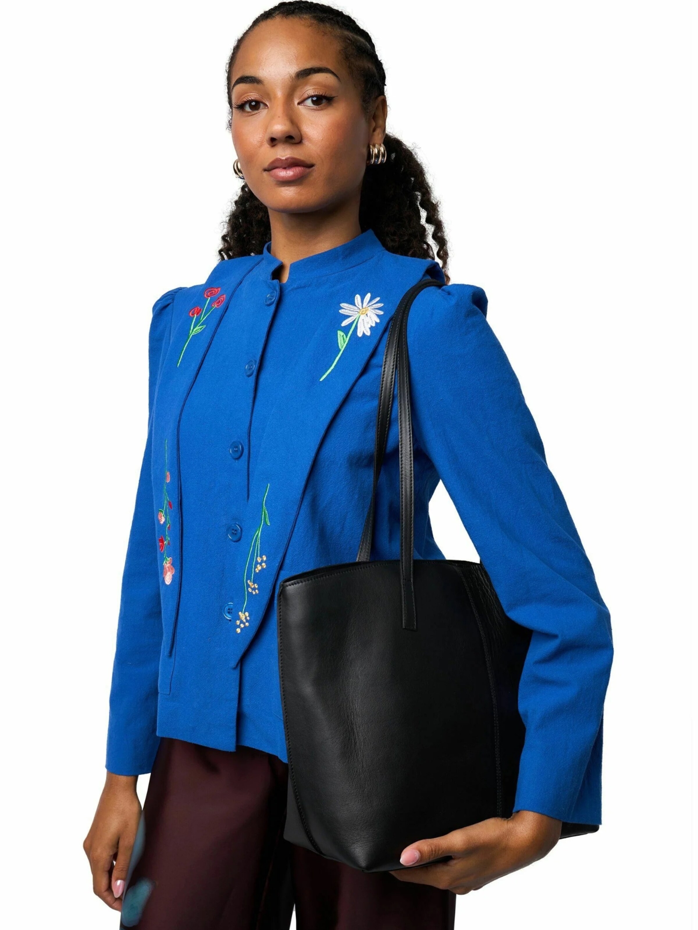 Cabas ' Nalou ' RE:DESIGNED en noir : devant