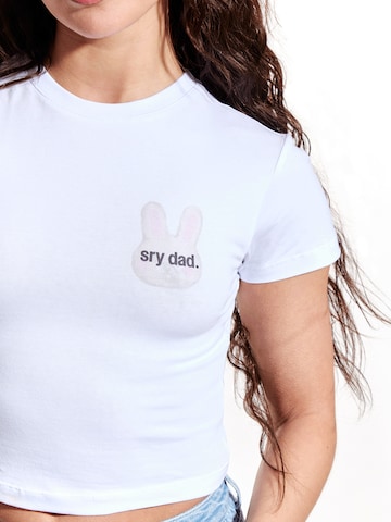 T-shirt sry dad. co-created by ABOUT YOU en blanc