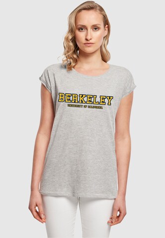 Merchcode Shirt 'Berkeley University' in Grijs: voorkant