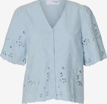 SELECTED Bluse in Blau: Vorderseite