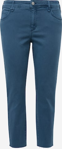 Coupe slim Jean 'Twill' TRIANGLE en bleu : devant