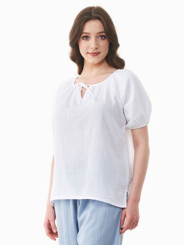 Organication Blouse in Weiß: Vorderseite