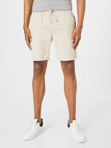 Superdry Regular Broek in Beige: voorkant