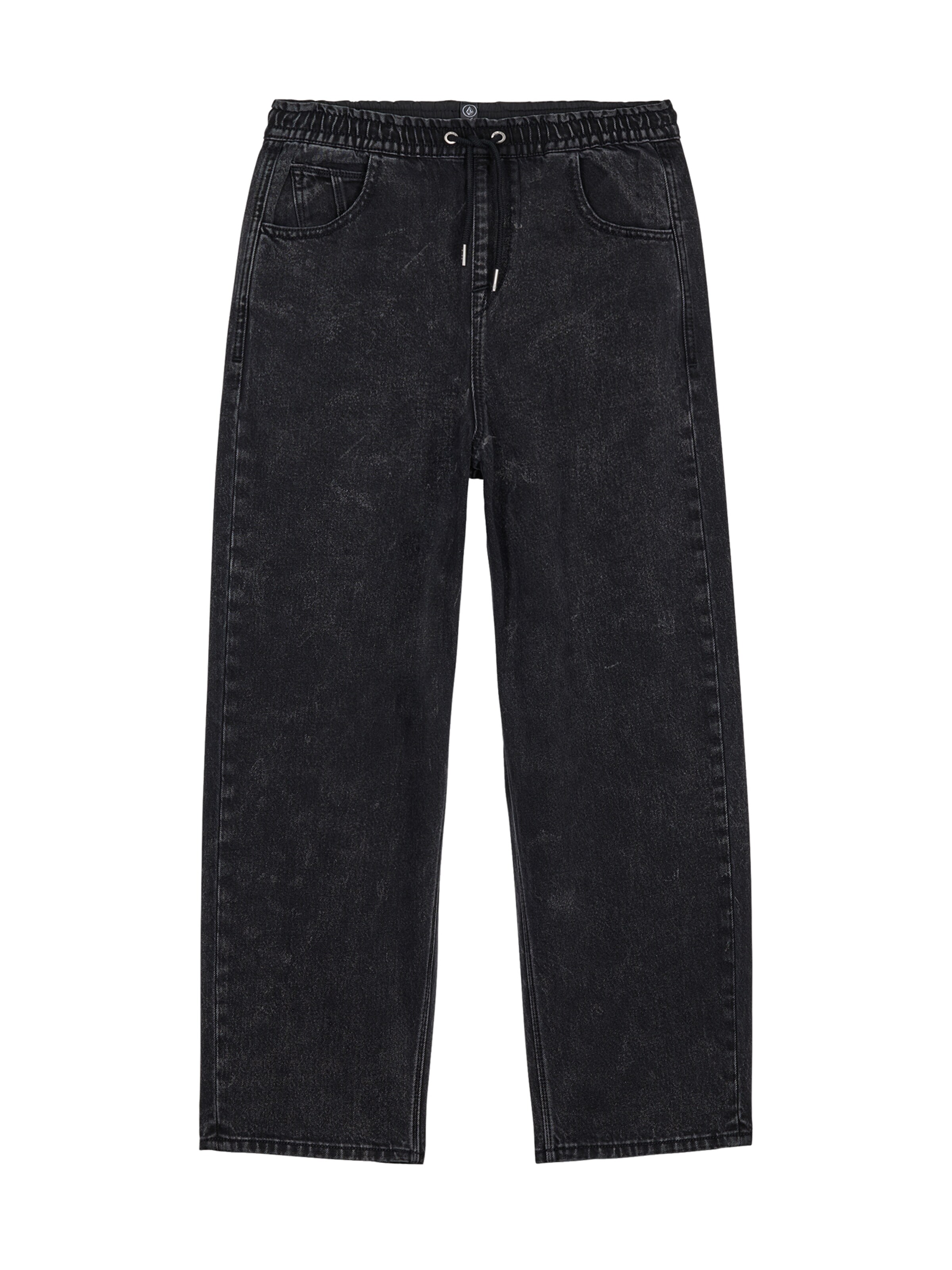 Volcom Baggy Jeans 'Freazy' in Zwart: voorkant