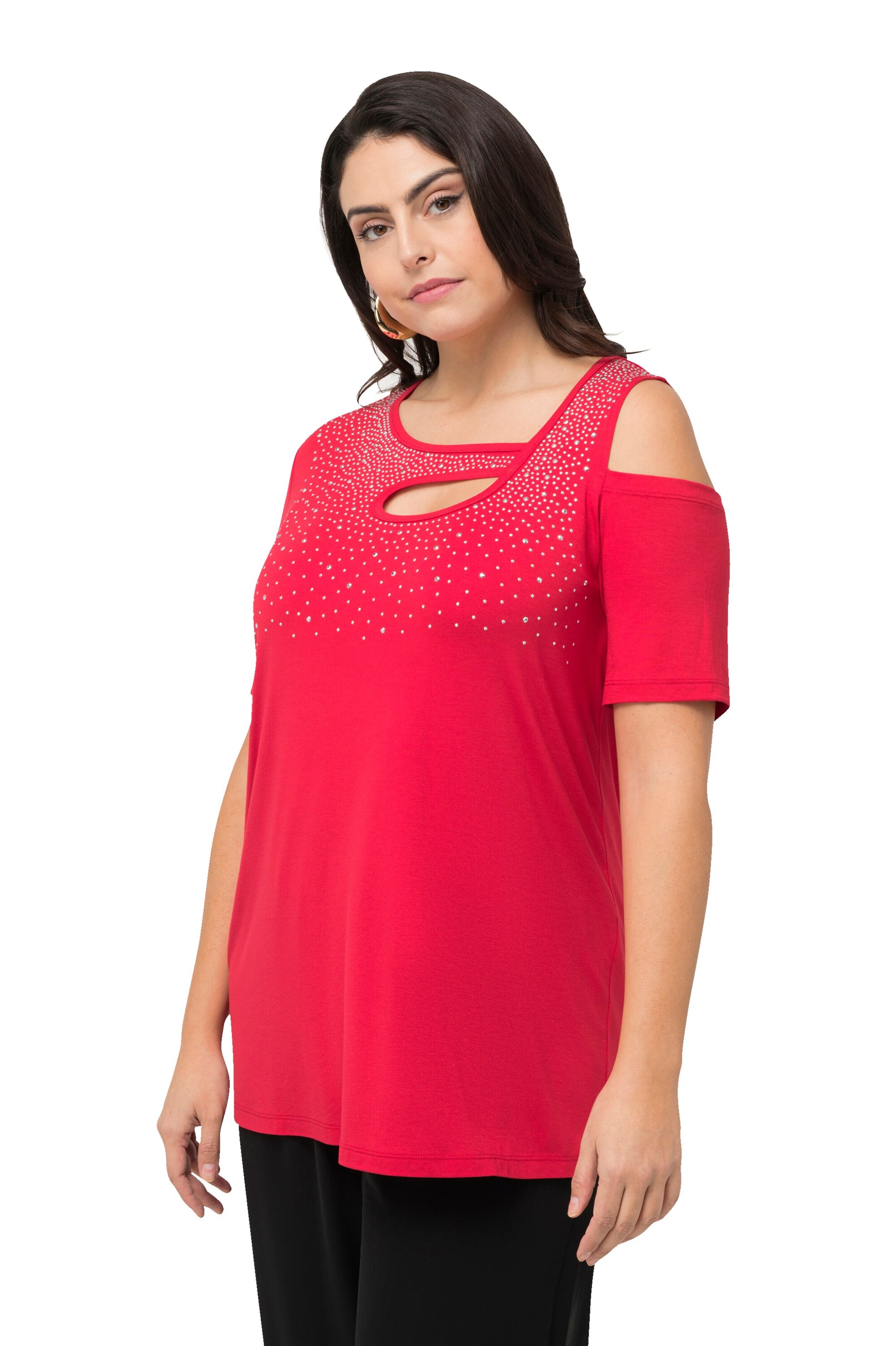 T-shirt Ulla Popken en rouge : devant