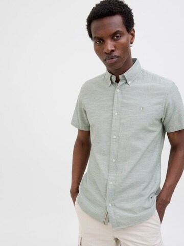 JACK & JONES Regular fit Button Up Shirt 'JPRBLUSUMMER' in Green
