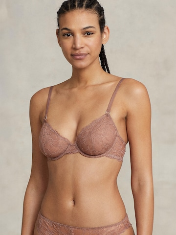 Triangle Soutien-gorge ' Heritage Lace ' Polo Ralph Lauren en beige : devant