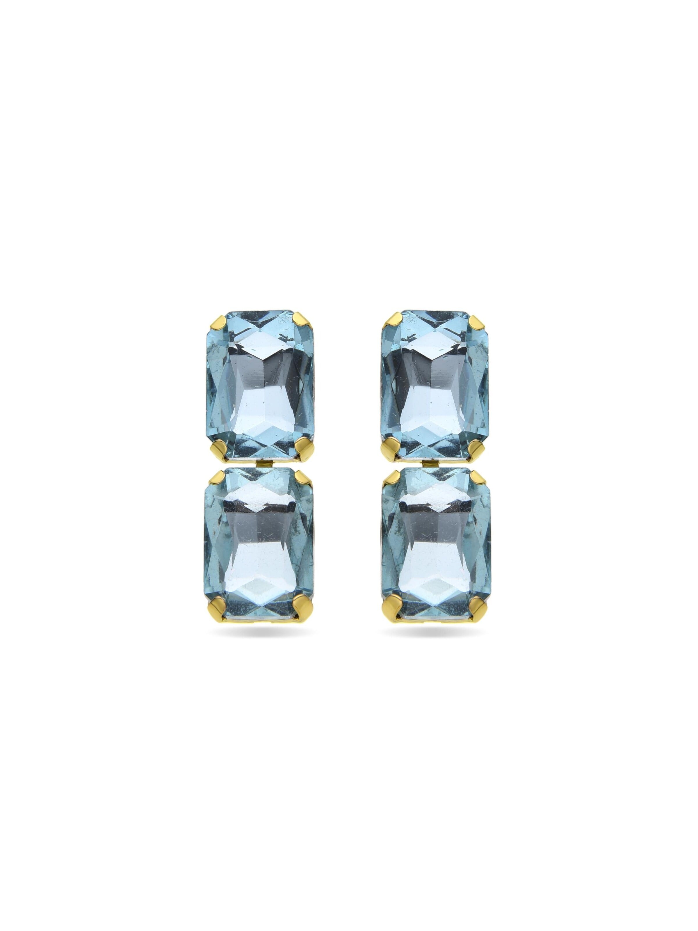 Luxenter Oorbellen 'Ankek' in Blauw: voorkant