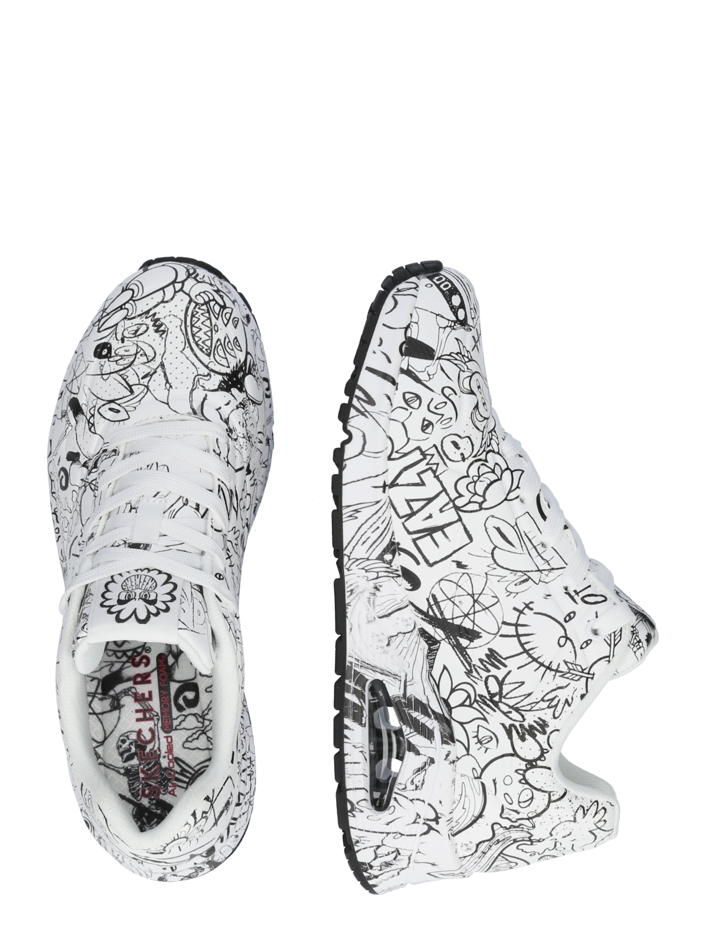 Baskets basses 'Uno' SKECHERS en blanc