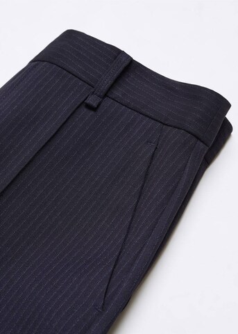 MANGO Loose fit Pleated Pants 'Maketa' in Blue