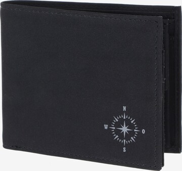 OXMOX Portemonnaie 'New Cryptan' in Schwarz: Vorderseite