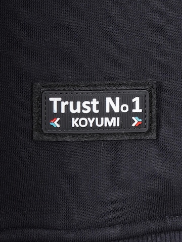 Koyumi Sweatshirt 'Oversize Hoodie mit hohem Kragen – Schwerer 3-Faden Stoff - Break your Neck' in Blue