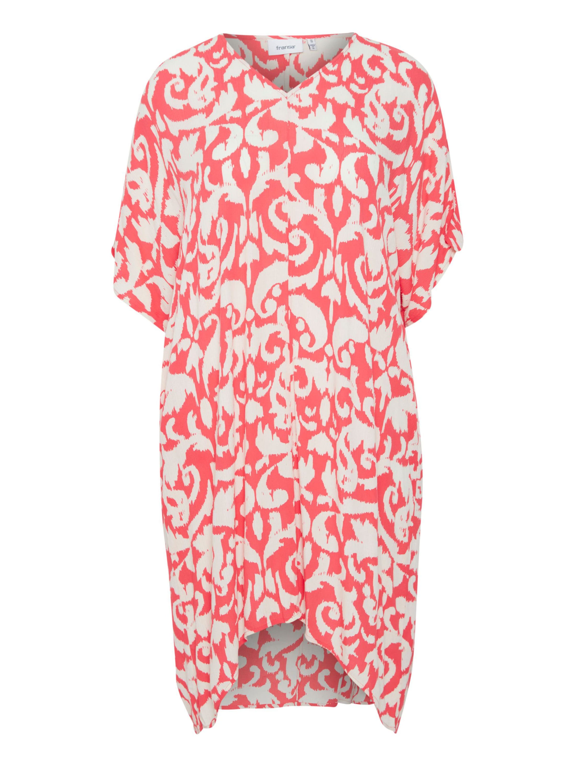 Fransa Curve Dress 'FPIria' in Red: front