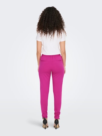 ONLY Slim fit Pleat-front trousers 'Poptrash' in Pink