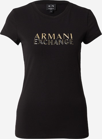 juoda ARMANI EXCHANGE Marškinėliai: priekis