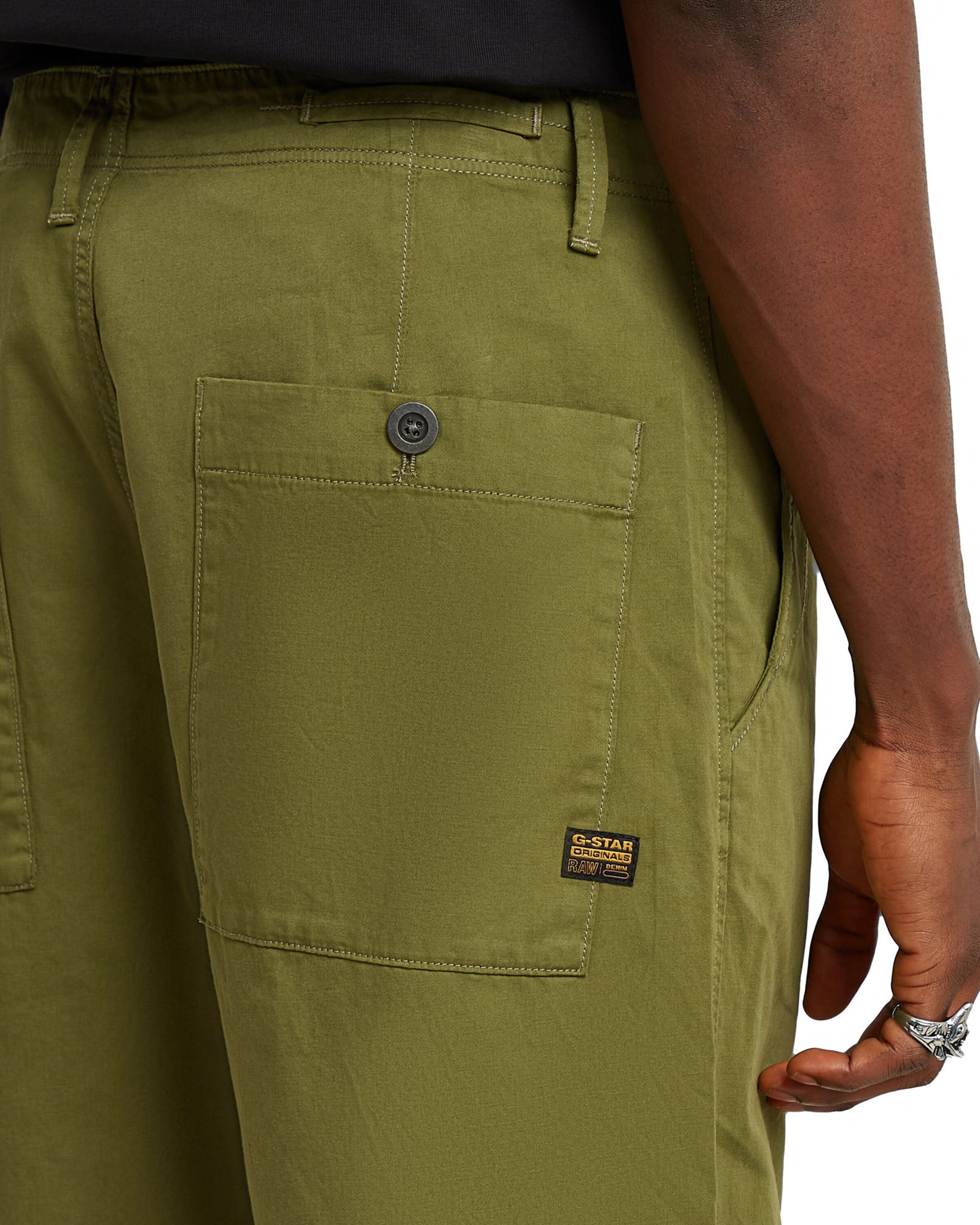 G-STAR Regular Pleat-Front Pants in Green