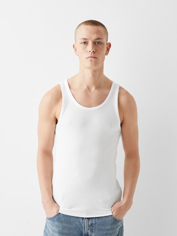 T-Shirt Bershka en blanc : devant