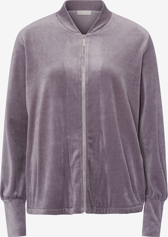 Hanro Zip-Up Hoodie in Purple: front