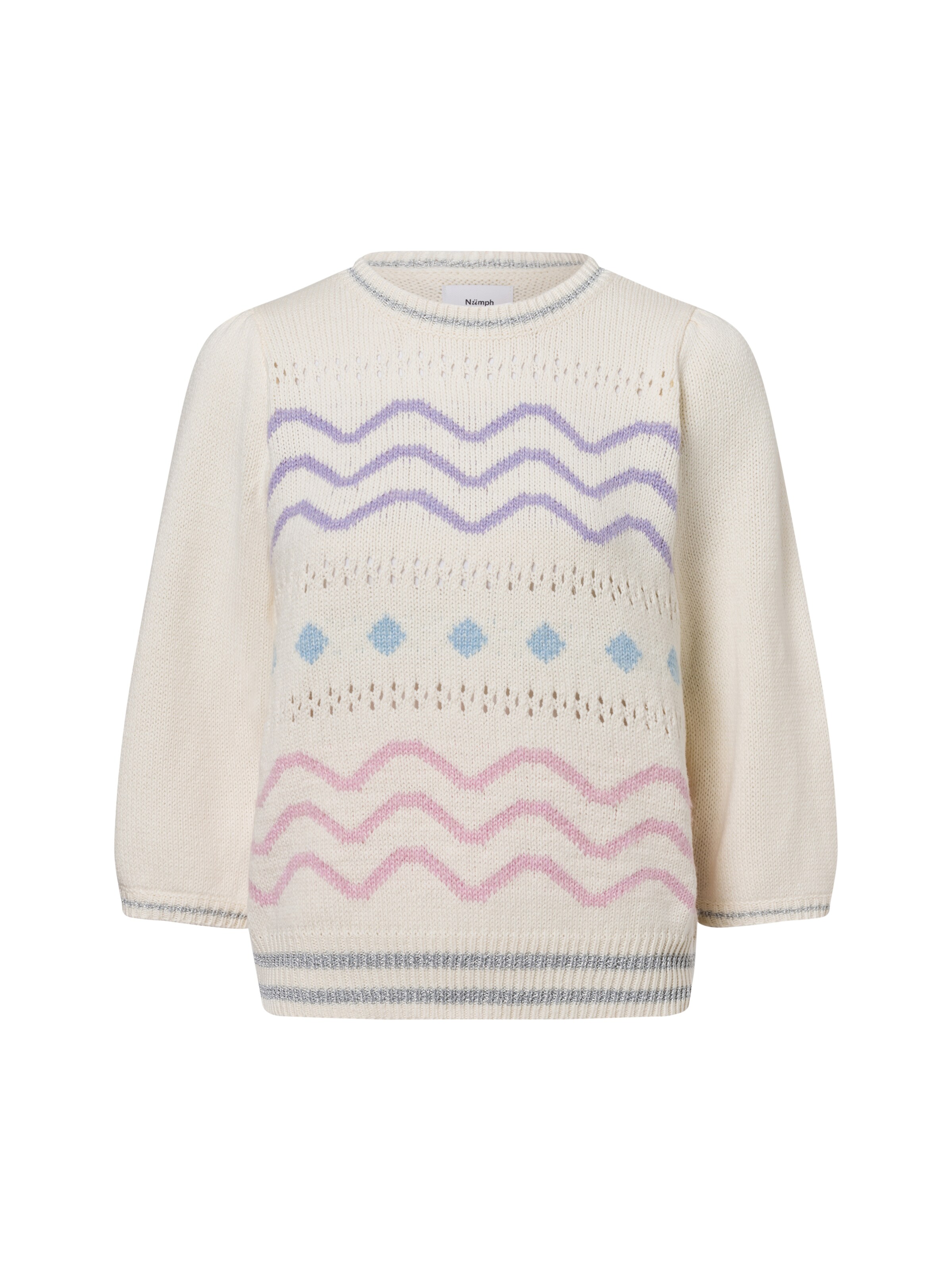 NÜMPH Pullover ' Nufurmento ' in Weiß: Vorderseite