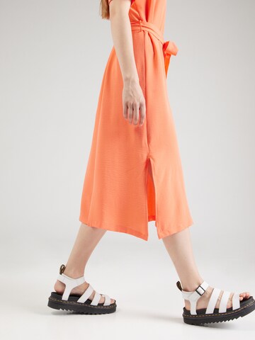 QS - Vestido camisero en naranja