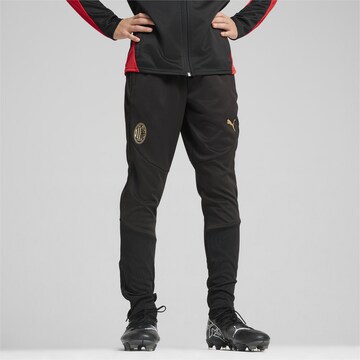 PUMA Slimfit Sportbroek 'AC Milan' in Zwart: voorkant