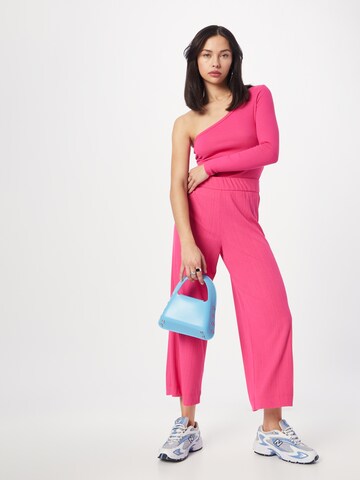 Monki Wide Leg Hose in Pink