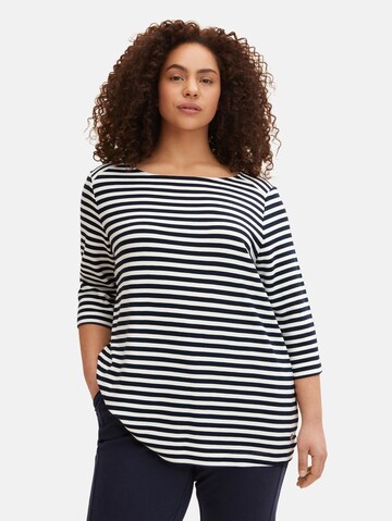 Tom Tailor Women + Sweatshirt in Blauw: voorkant