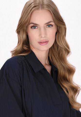 DreiMaster Klassik - Vestido camisero 'Classic Look' en azul