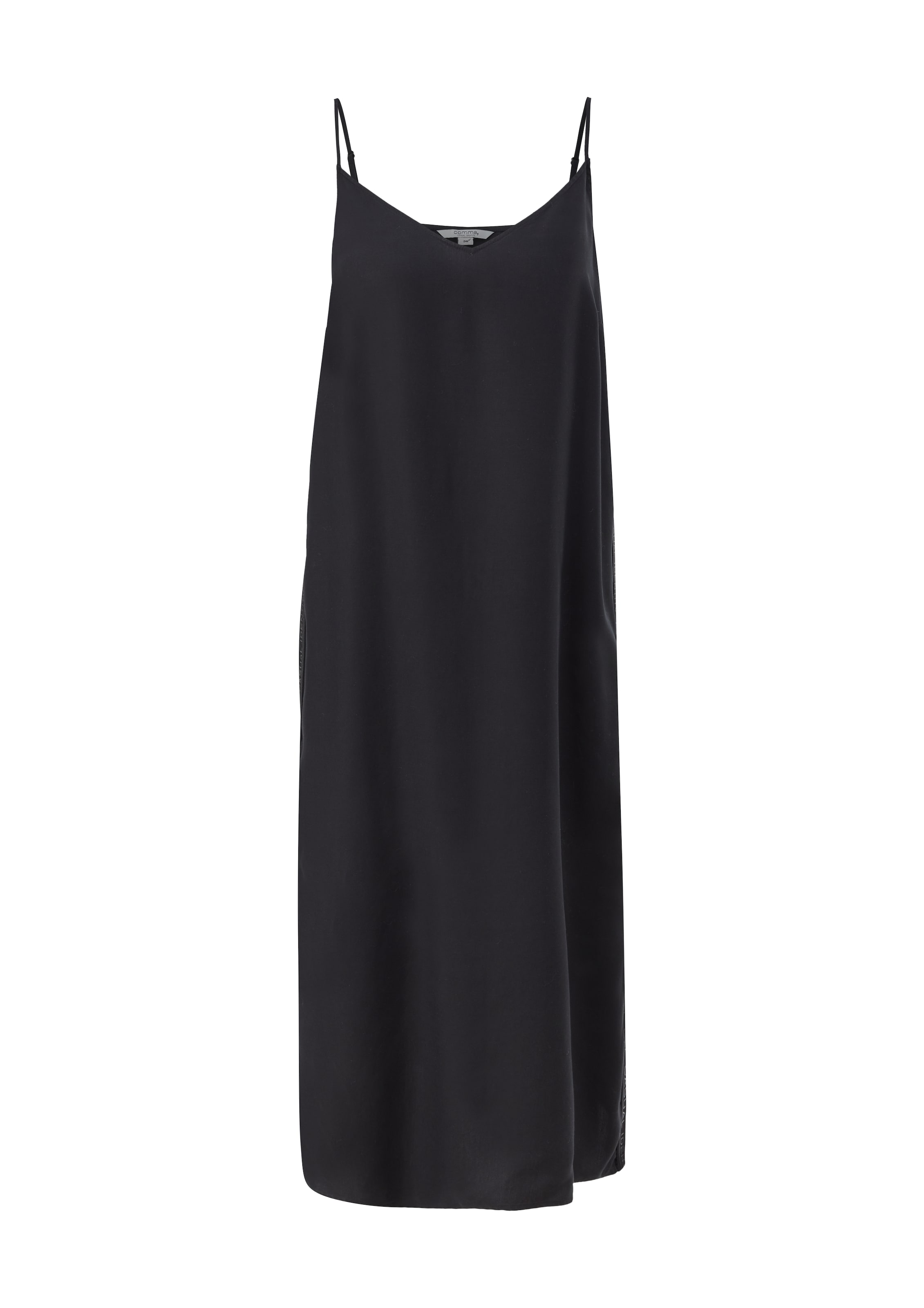 comma casual identity Jurk in Zwart: voorkant