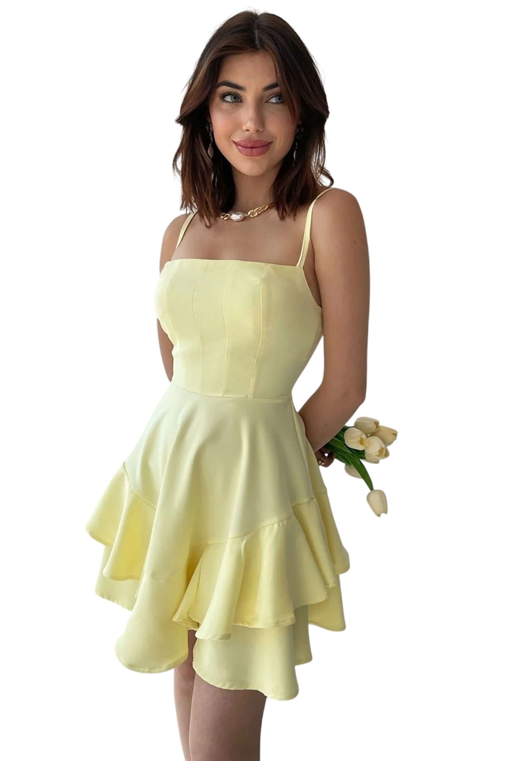 Robe WOMAN VISION en jaune : devant