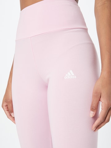 rožinė ADIDAS SPORTSWEAR Siauras Sportinės kelnės 'Essentials'