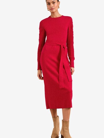 love & roses Knitted dress in Red: front