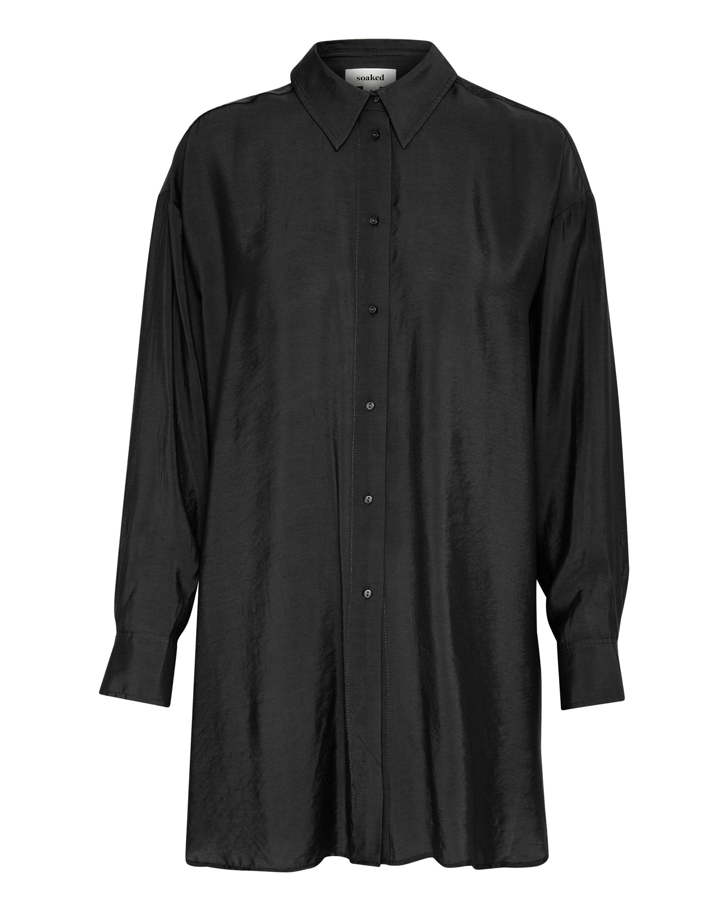 SOAKED IN LUXURY Blouse in Zwart: voorkant