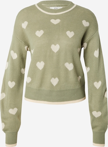 JDY Sweater 'JDYROMANCE' in Green: front