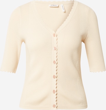 s.Oliver BLACK LABEL Knit cardigan in Beige: front