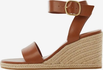 MANGO Strap Sandals 'Patricia' in Brown: front