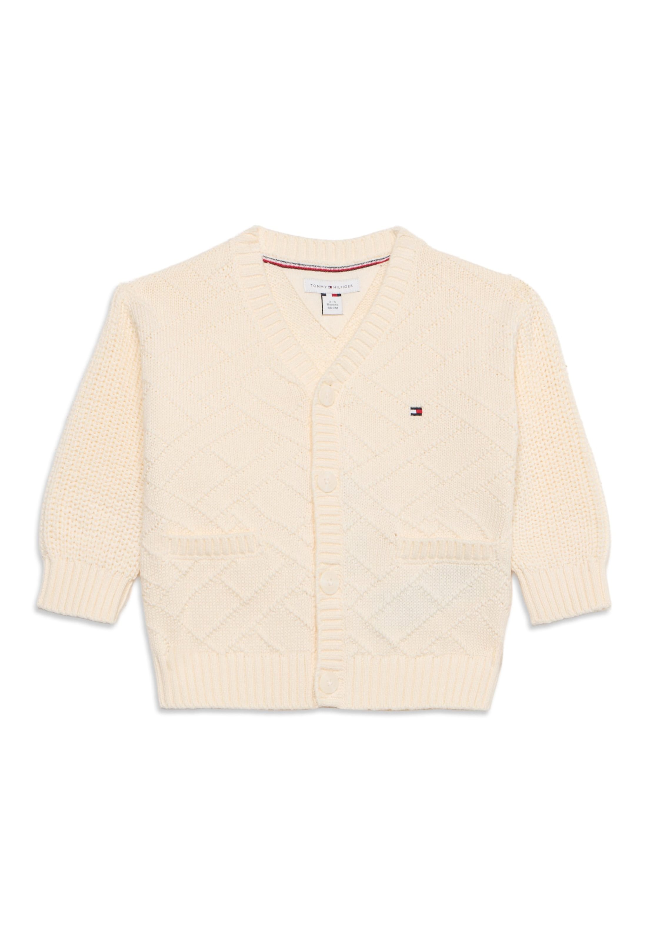 bēšs TOMMY HILFIGER Adīta jaka: no priekšpuses