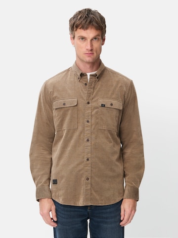 CAMEL ACTIVE Regular fit Button Up Shirt in Brown: front