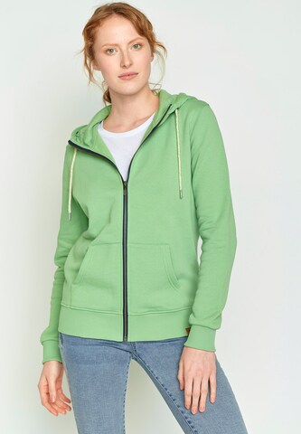 Giacca di felpa 'Vivid' di GREENBOMB in verde: frontale