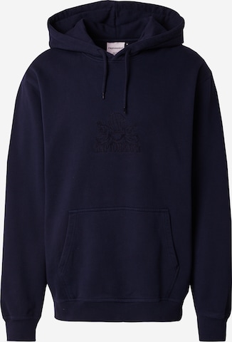 Cleptomanicx Sweatshirt 'Residence' in Blau: Vorderseite