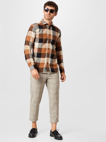 Only & Sons - Ajuste estrecho Camisa 'Gudmund' en marrón