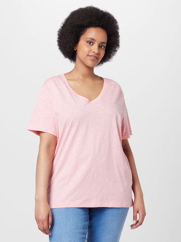 Esprit Curves T-shirt i rosa: framsida