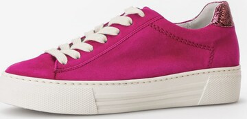 GABOR Athletic Lace-Up Shoes in Pink: front